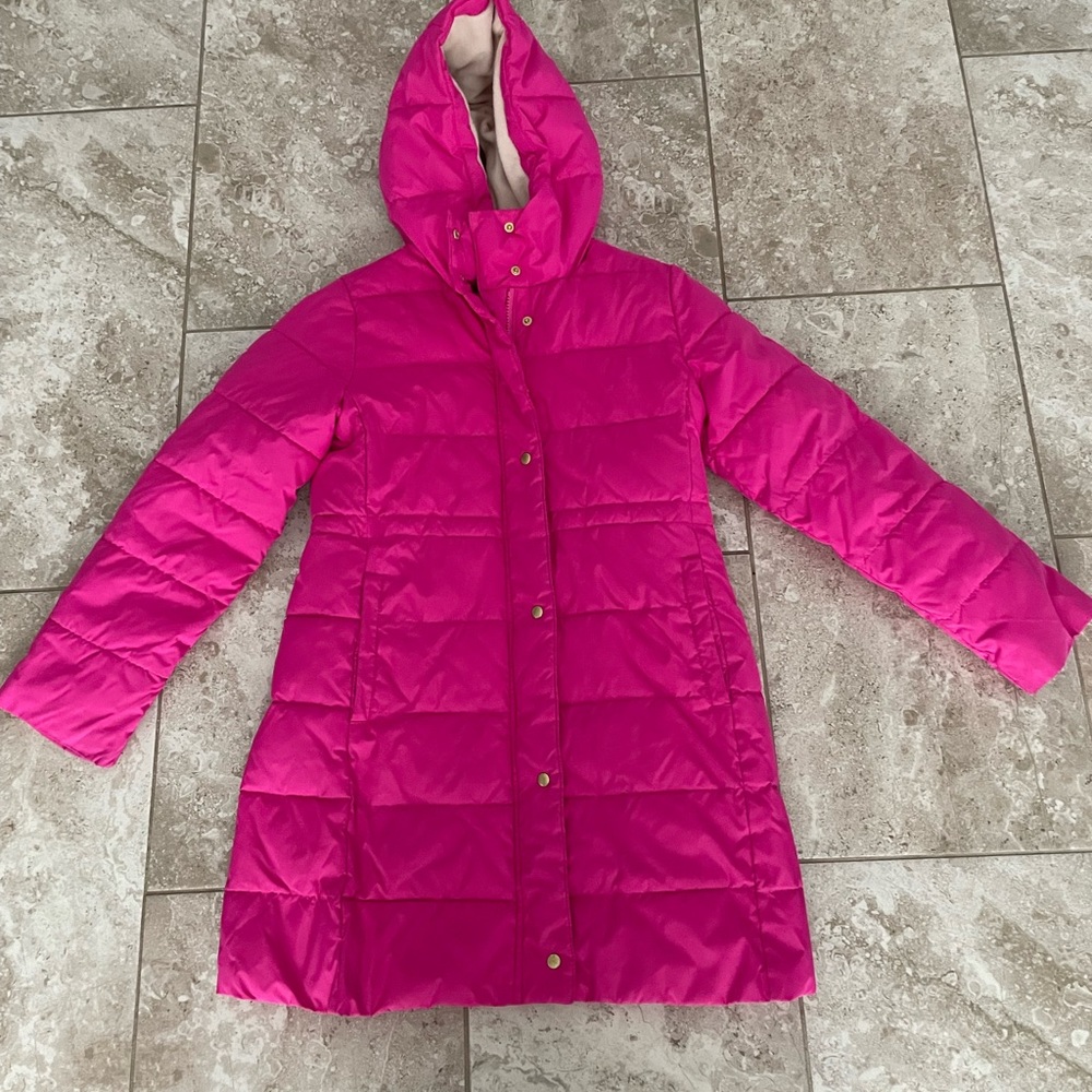 Girls JCrew Hooded Puffer Coat